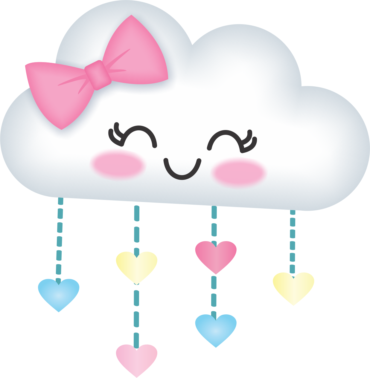 Happy Cloud With Hearts Mobile