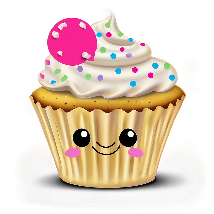 Happy Cupcake Design Png 05062024