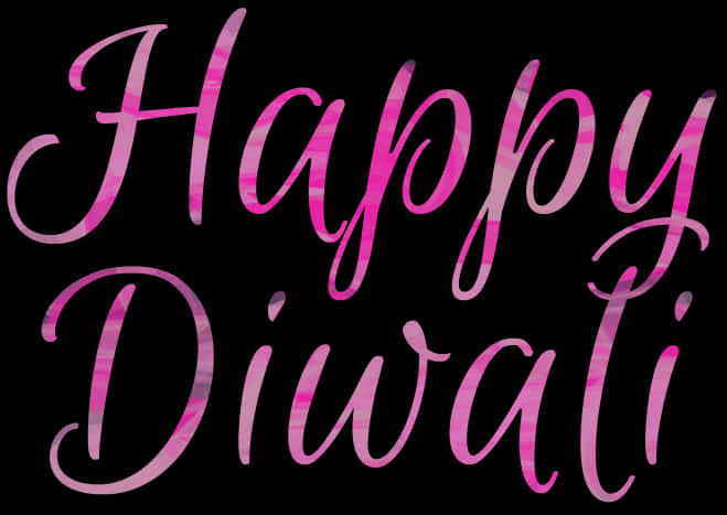 Happy Diwali Pink Script Background