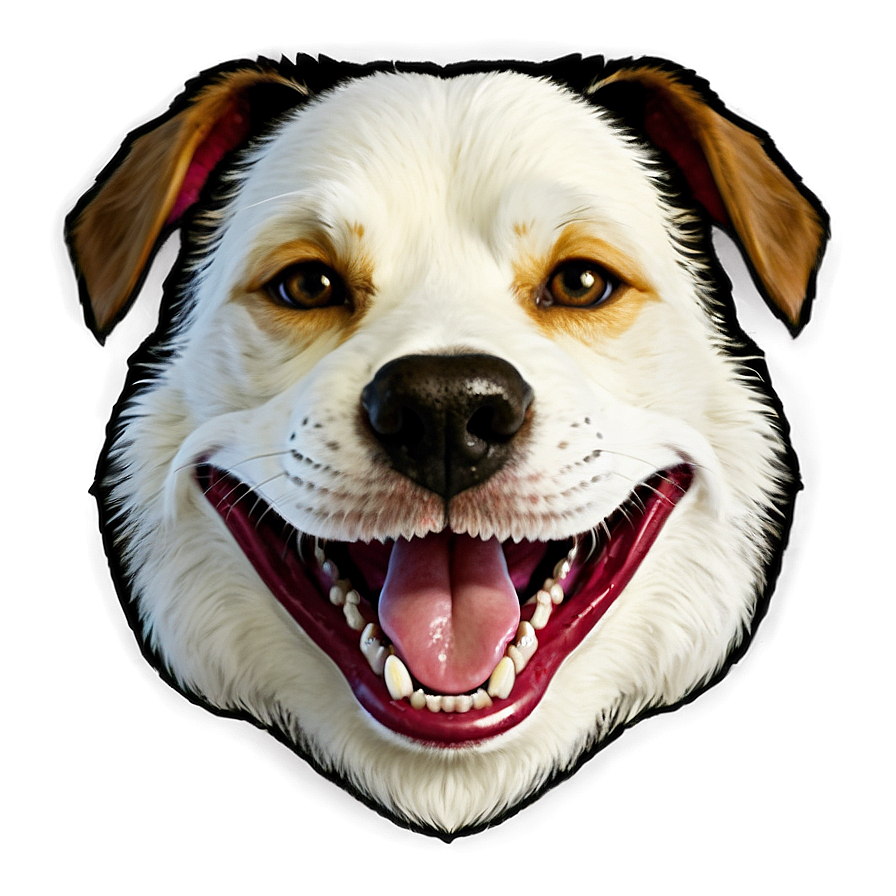 Happy Dog Face Graphic Png Isi35