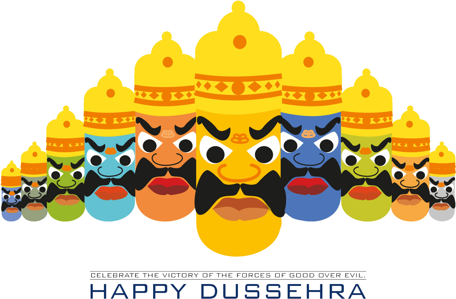 Happy Dussehra Celebration Illustration