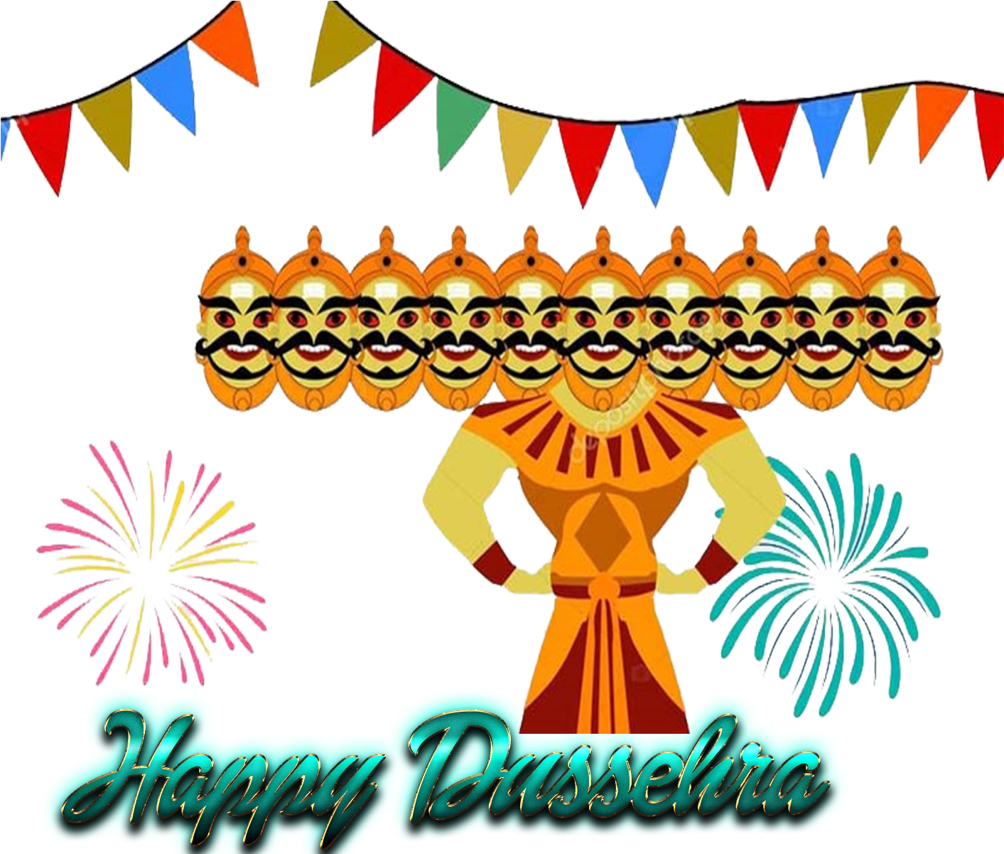 Happy Dussehra Celebration Illustration