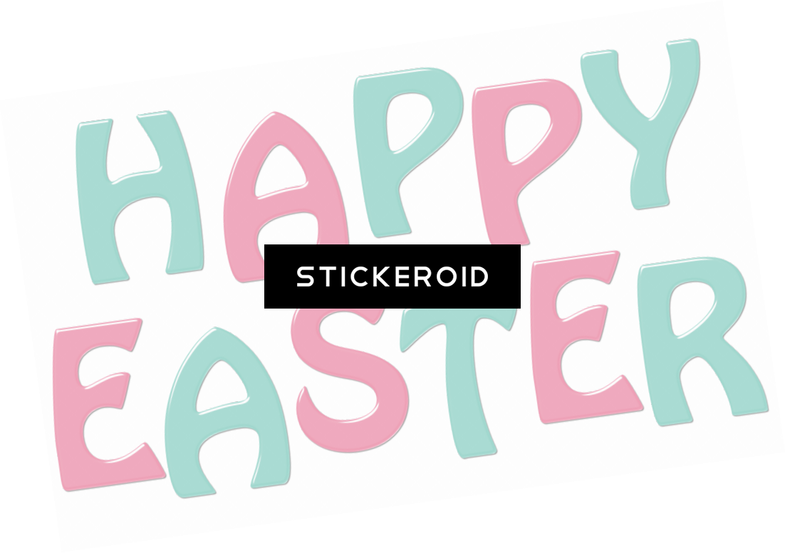 Happy Easter Colorful Lettering