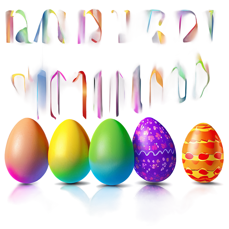 Happy Easter Rainbow Eggs Png 05232024