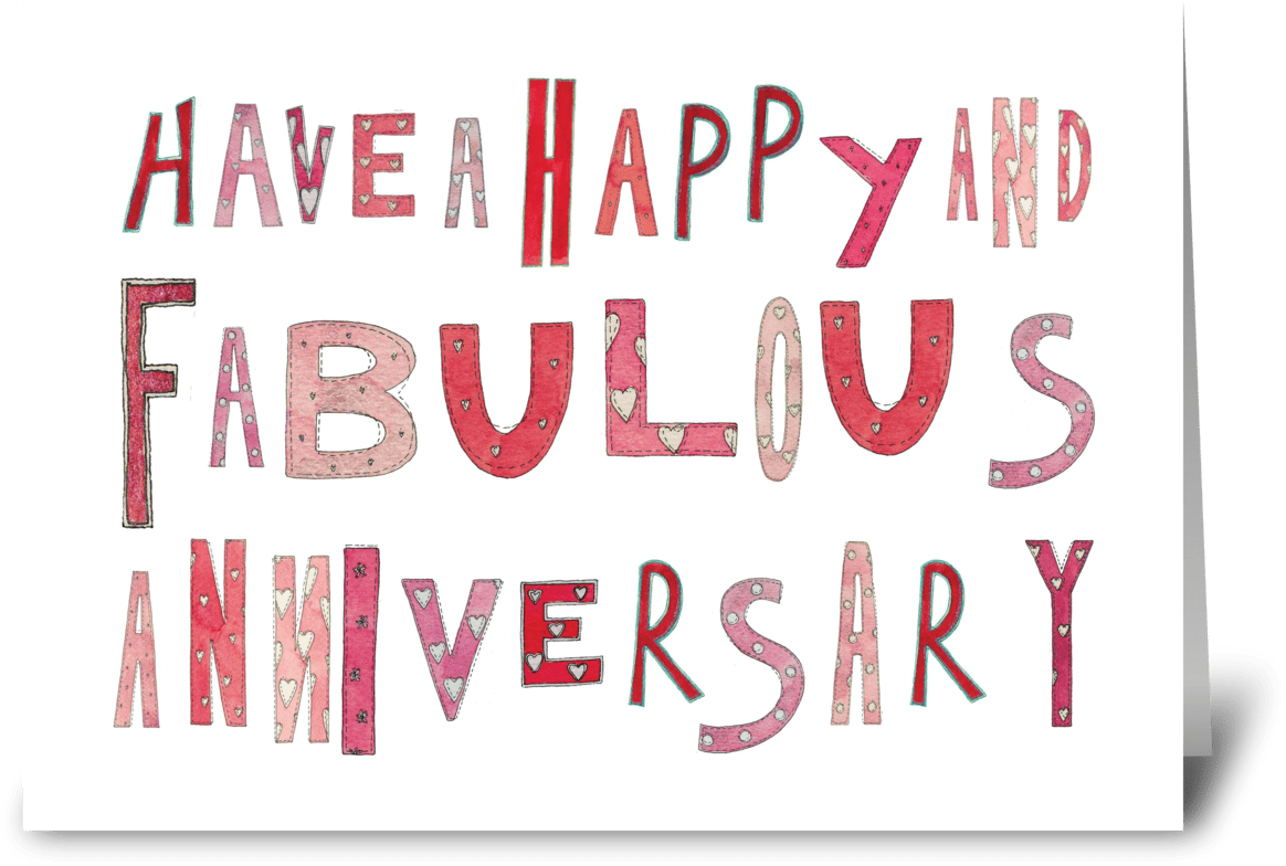 Happy Fabulous Anniversary Card