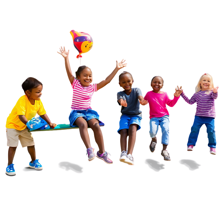 Happy Faces Kids Playing Png Myg