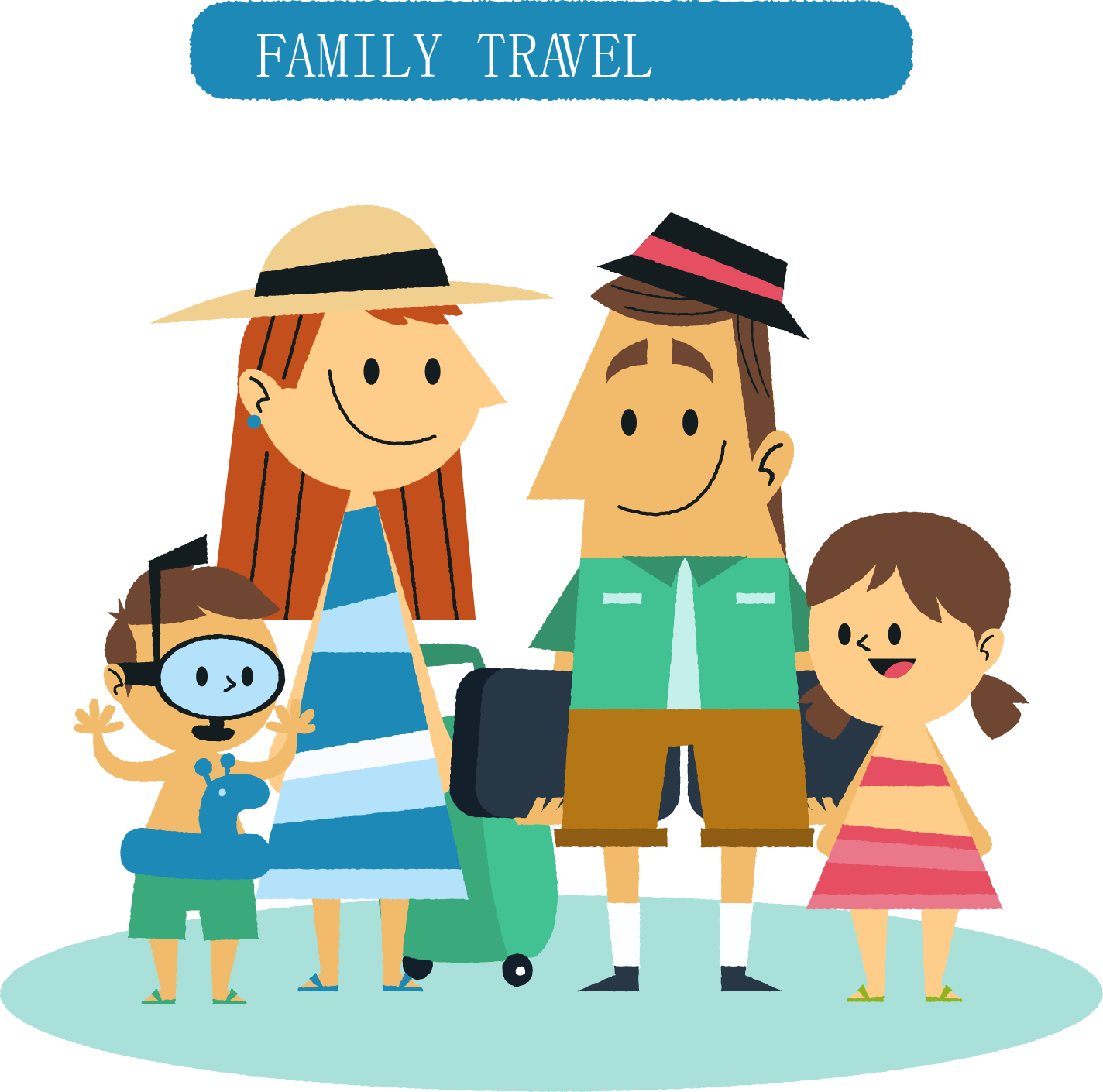 Happy Family Readyfor Vacation