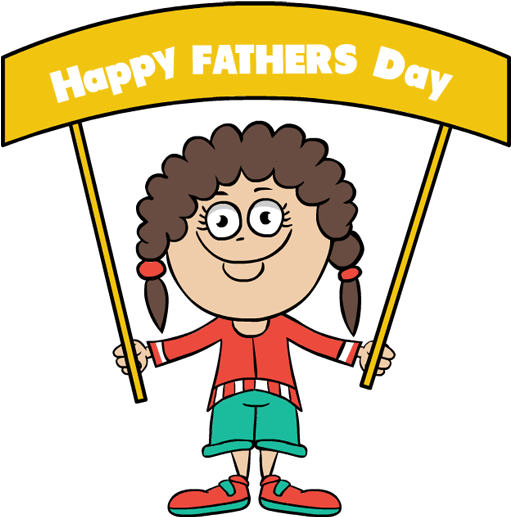 Happy Fathers Day Cartoon Banner