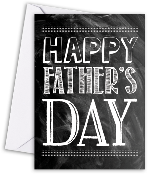 Happy Fathers Day Chalkboard Card