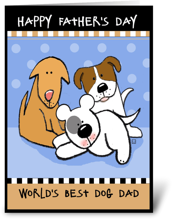 Happy Fathers Day Worlds Best Dog Dad Card