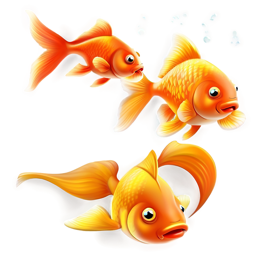 Happy Goldfish Png Hig