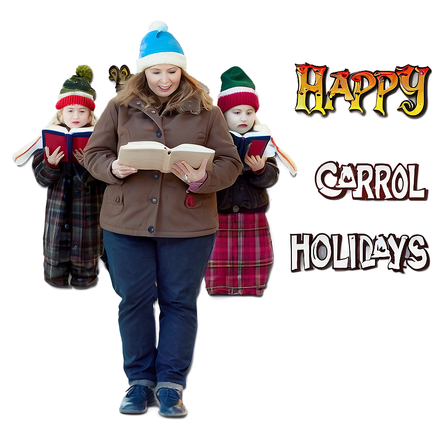 Happy Holidays Carol Singers Png Umu37