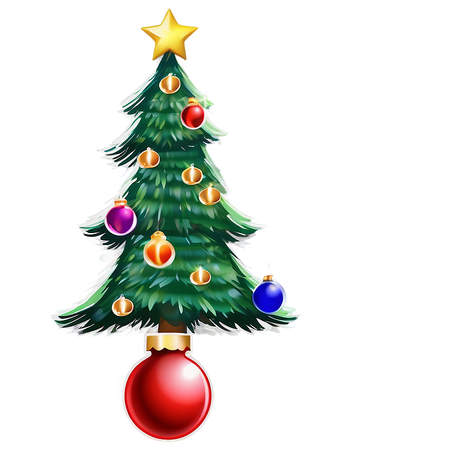 Happy Holidays Cartoon Tree Png 75