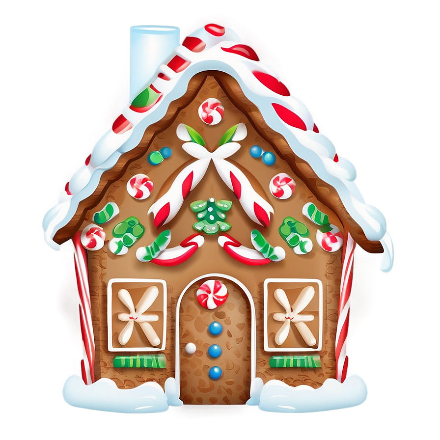 Happy Holidays Gingerbread House Png 05232024