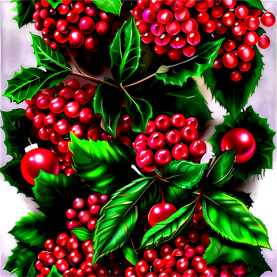 Happy Holidays Winter Berries Png 43