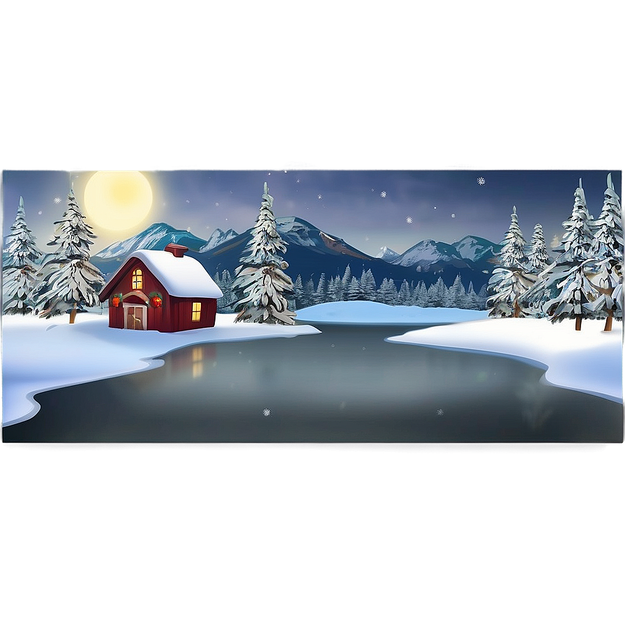 Happy Holidays Winter Scene Png 05232024