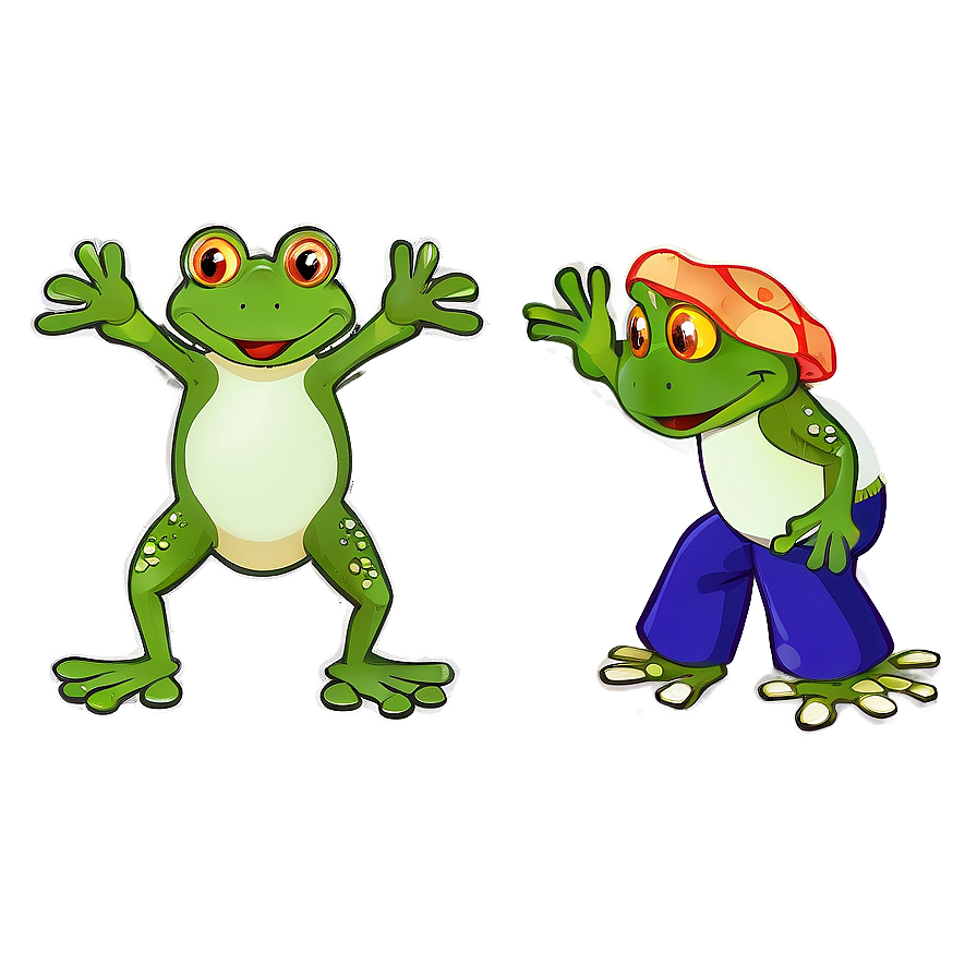 Happy Hopping Frog Cartoon Png 06272024