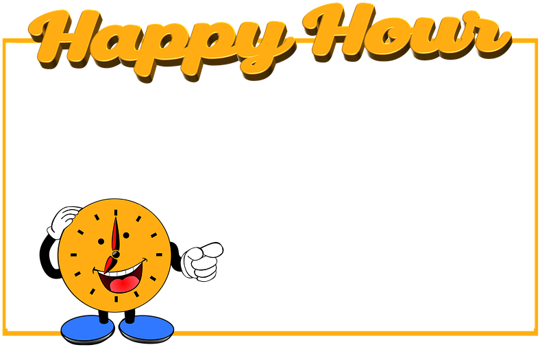 Happy Hour Clock Character