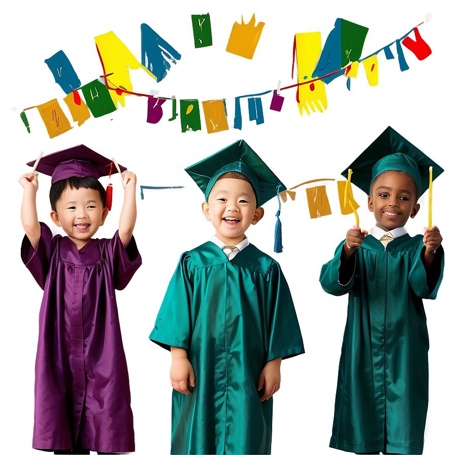 Happy Kindergarten Graduates Smiling Png 30