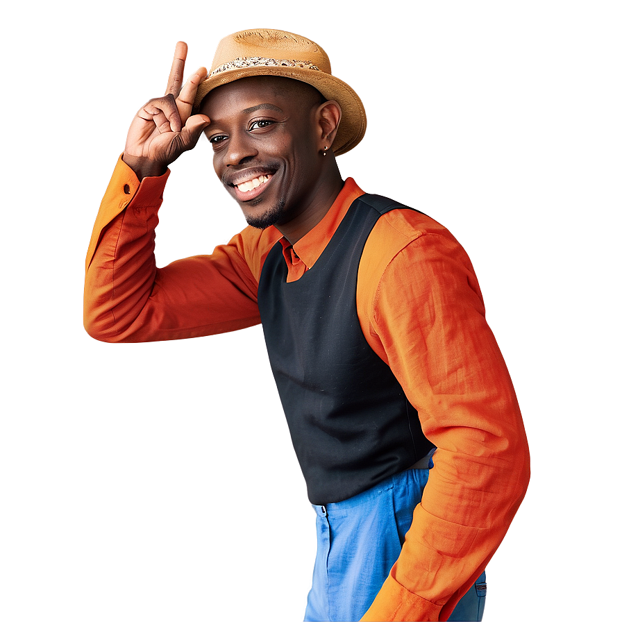 Happy Man With Hat Png Tke