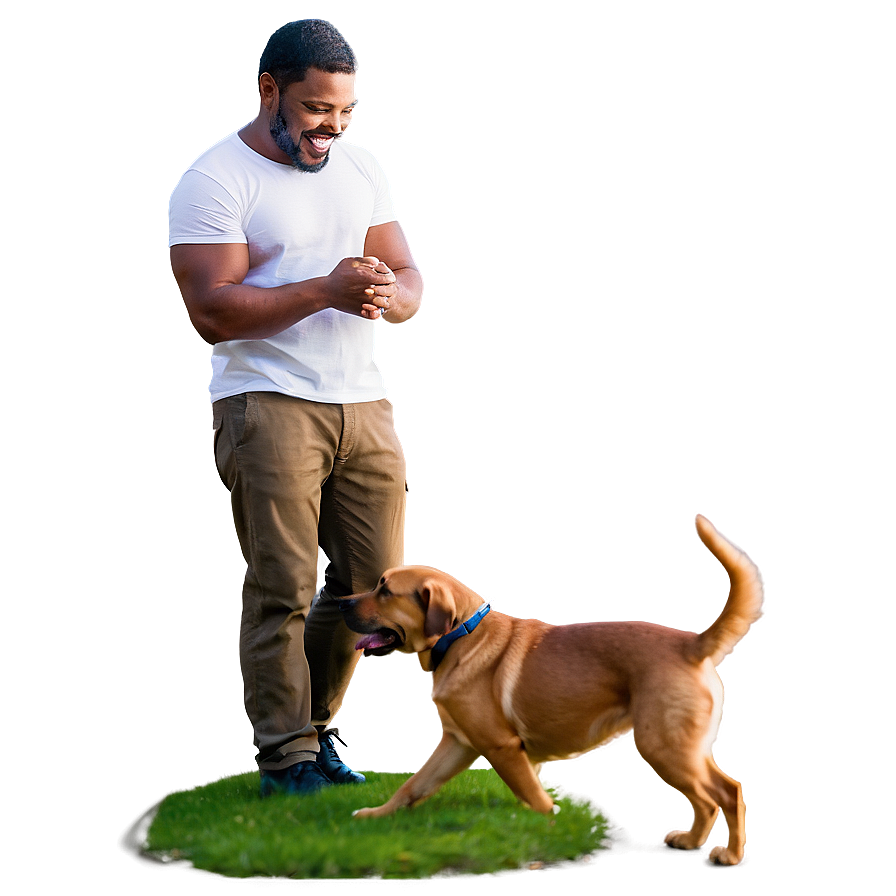 Happy Man With Pets Png 06272024