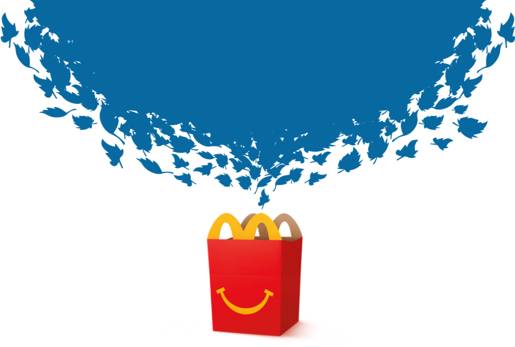 Happy Meal Box With Flying Fish Illustration