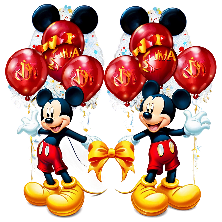 Happy Mickey Mouse Celebration Png Mps