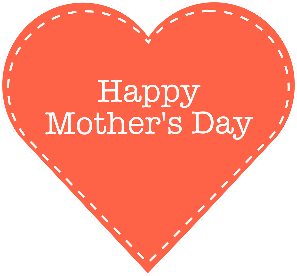 Happy Mothers Day Heart Graphic