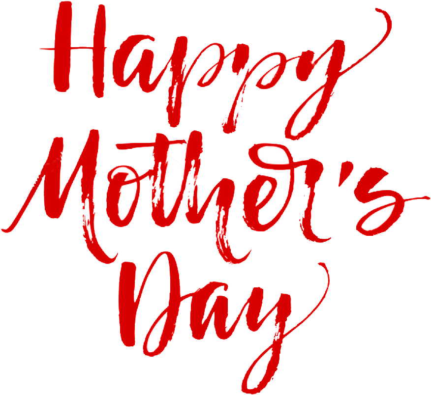 Happy Mothers Day Red Calligraphy