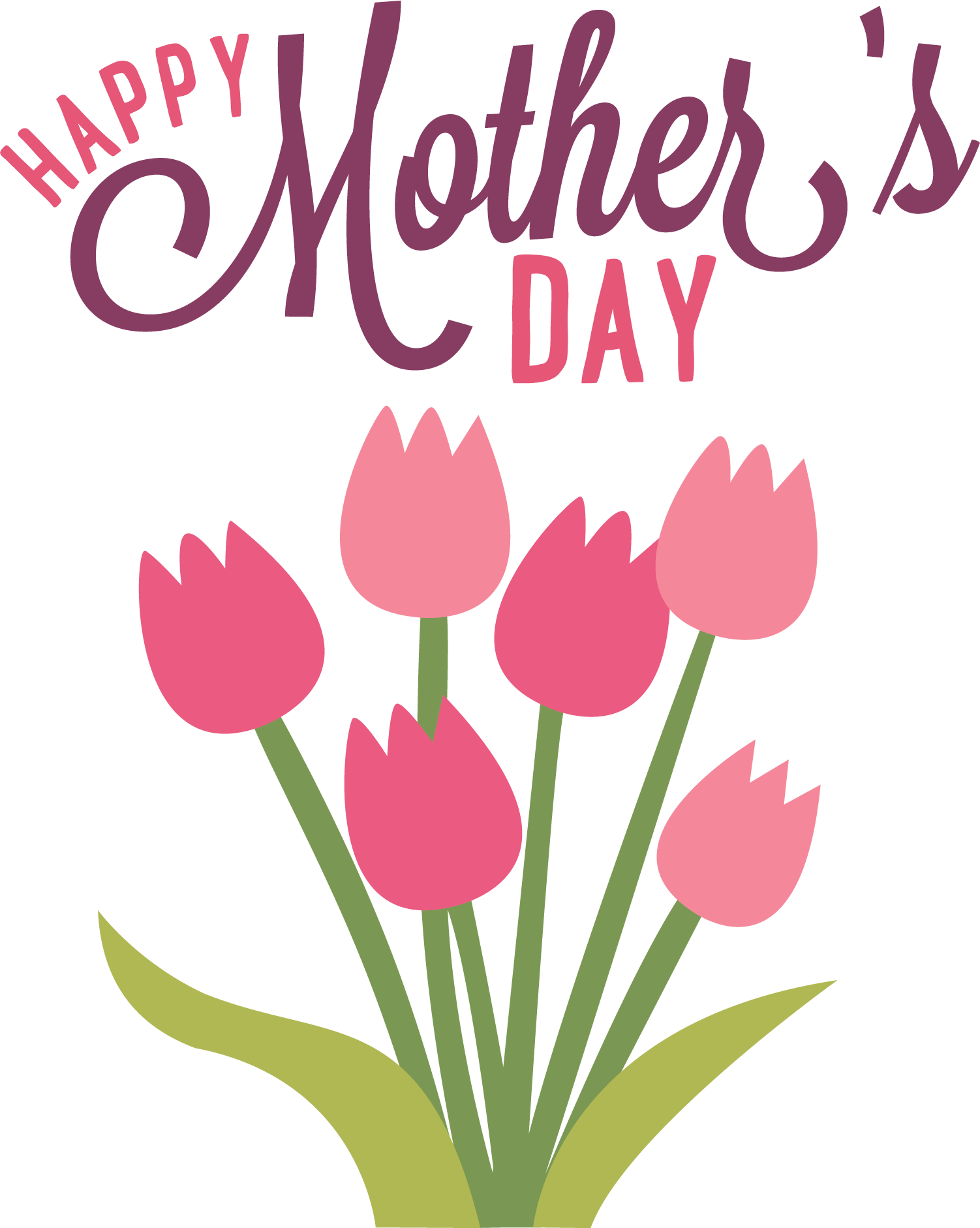 Happy Mothers Day Tulips Graphic