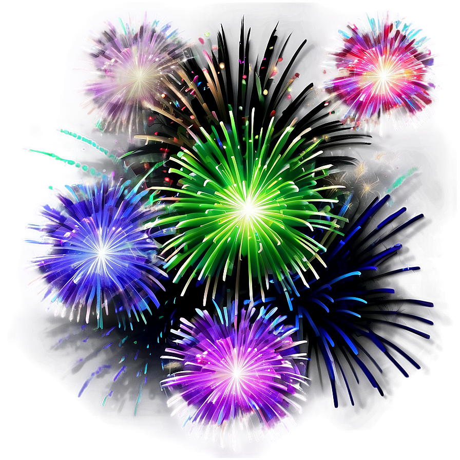 Happy New Year Vibrant Firework Display Png 94