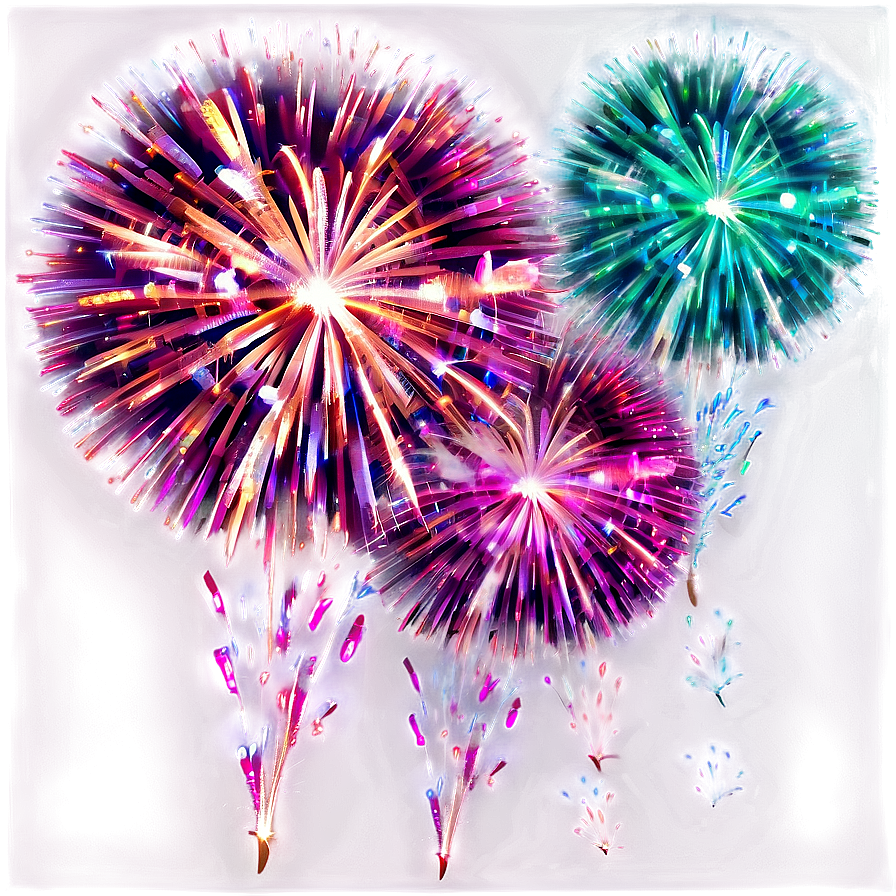 Happy New Year Vibrant Firework Display Png Htn