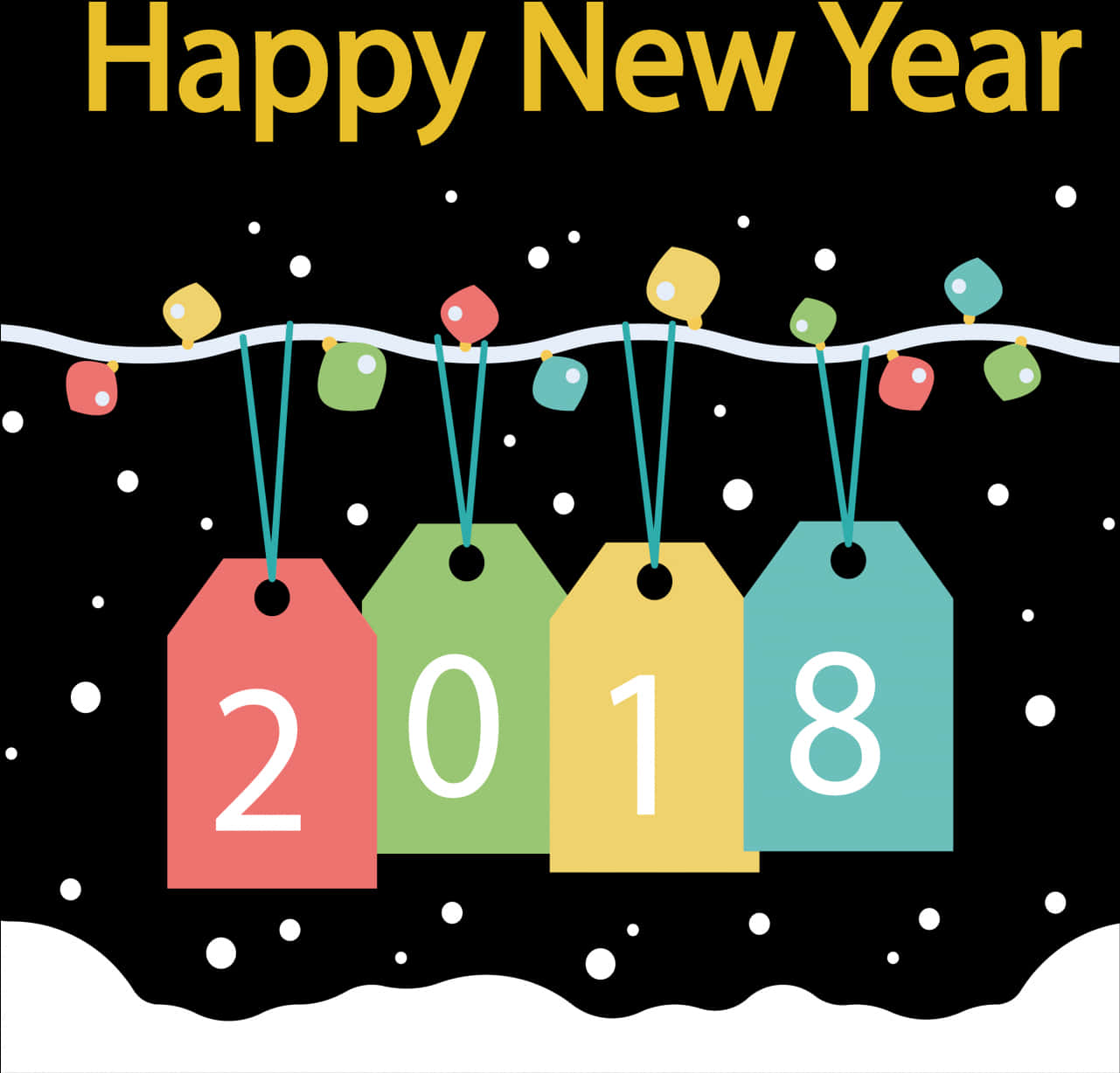 Happy New Year2018 Celebration Graphic