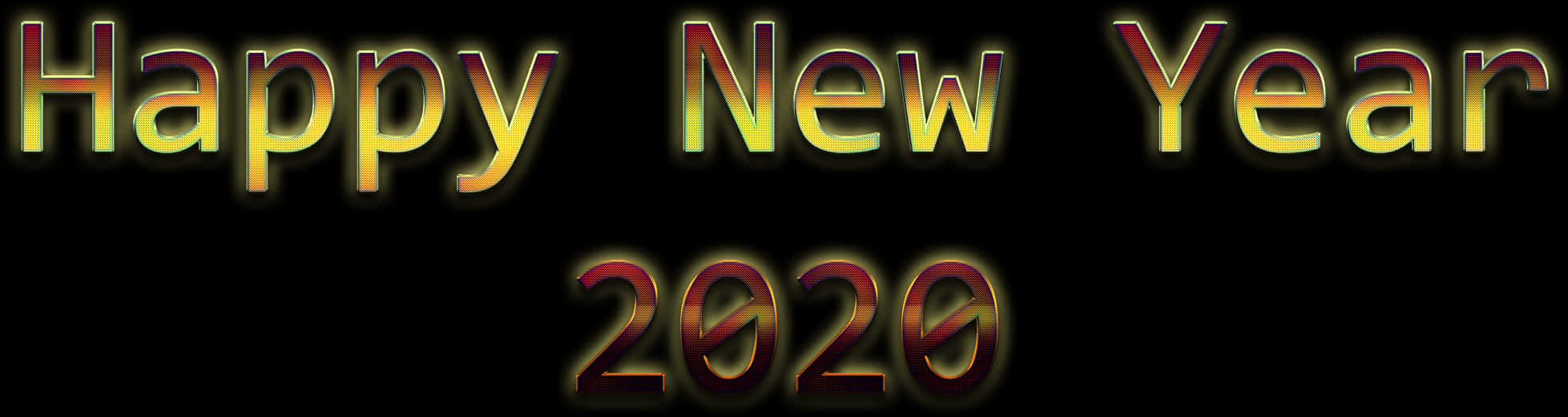 Happy New Year2020 Celebration Text