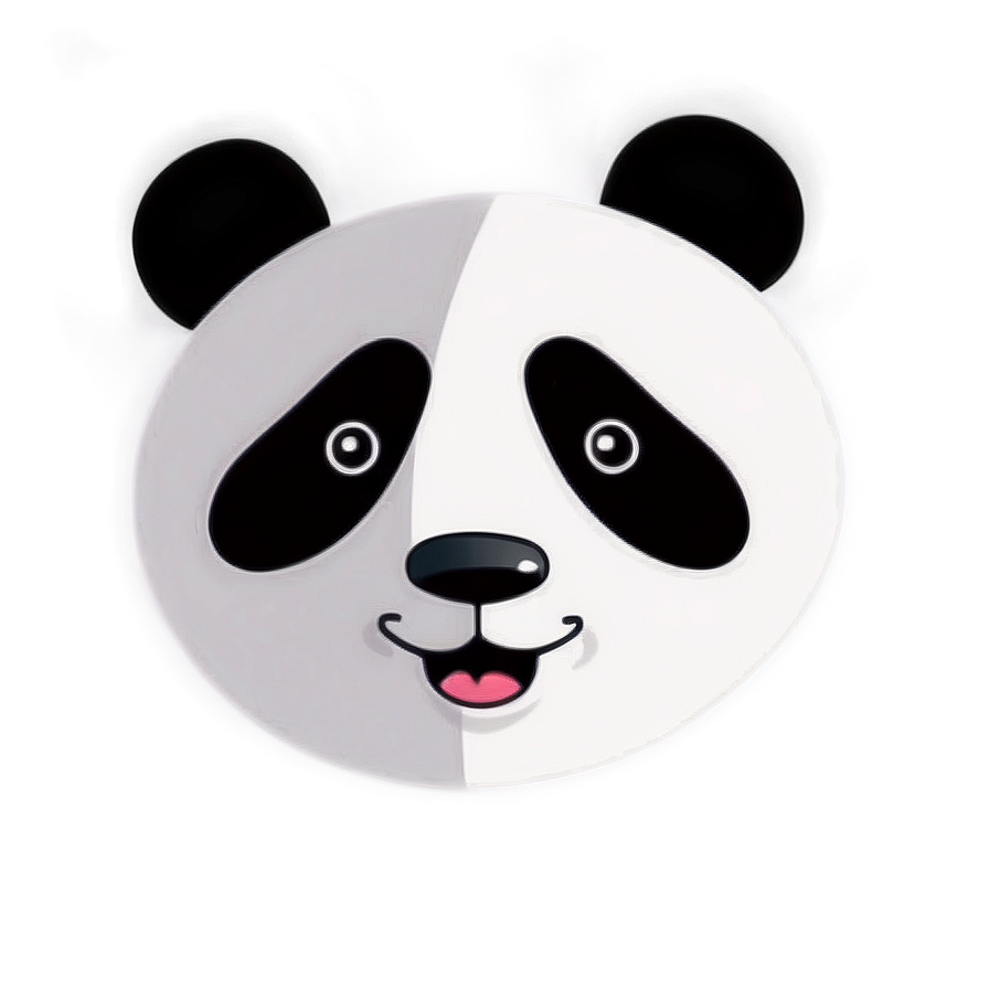 Happy Panda Face Png 05062024