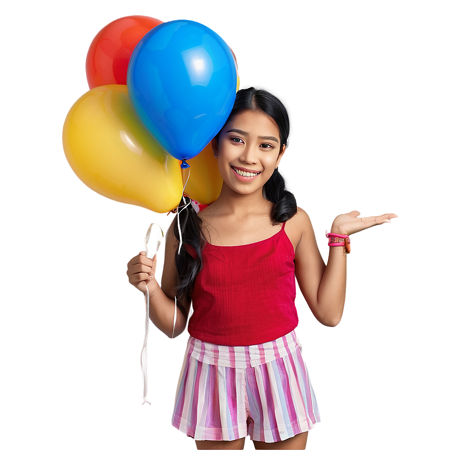 Happy Person With Balloons Png 83