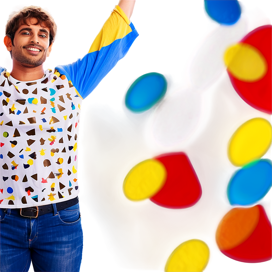 Happy Person With Confetti Png 10