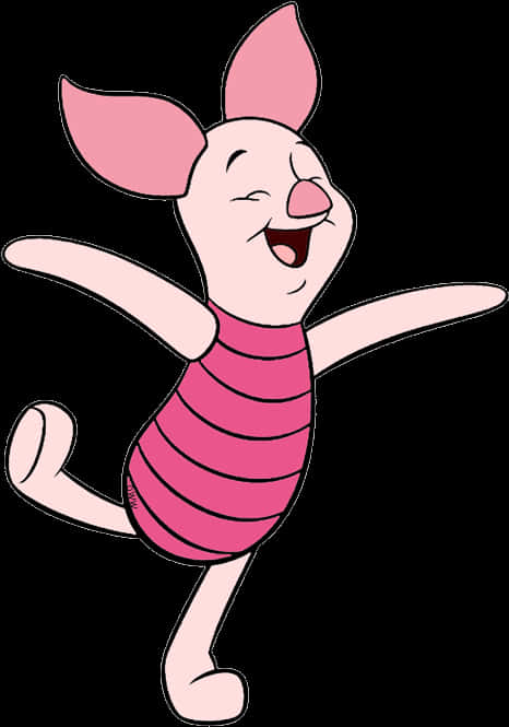 Happy Piglet Cartoon Character