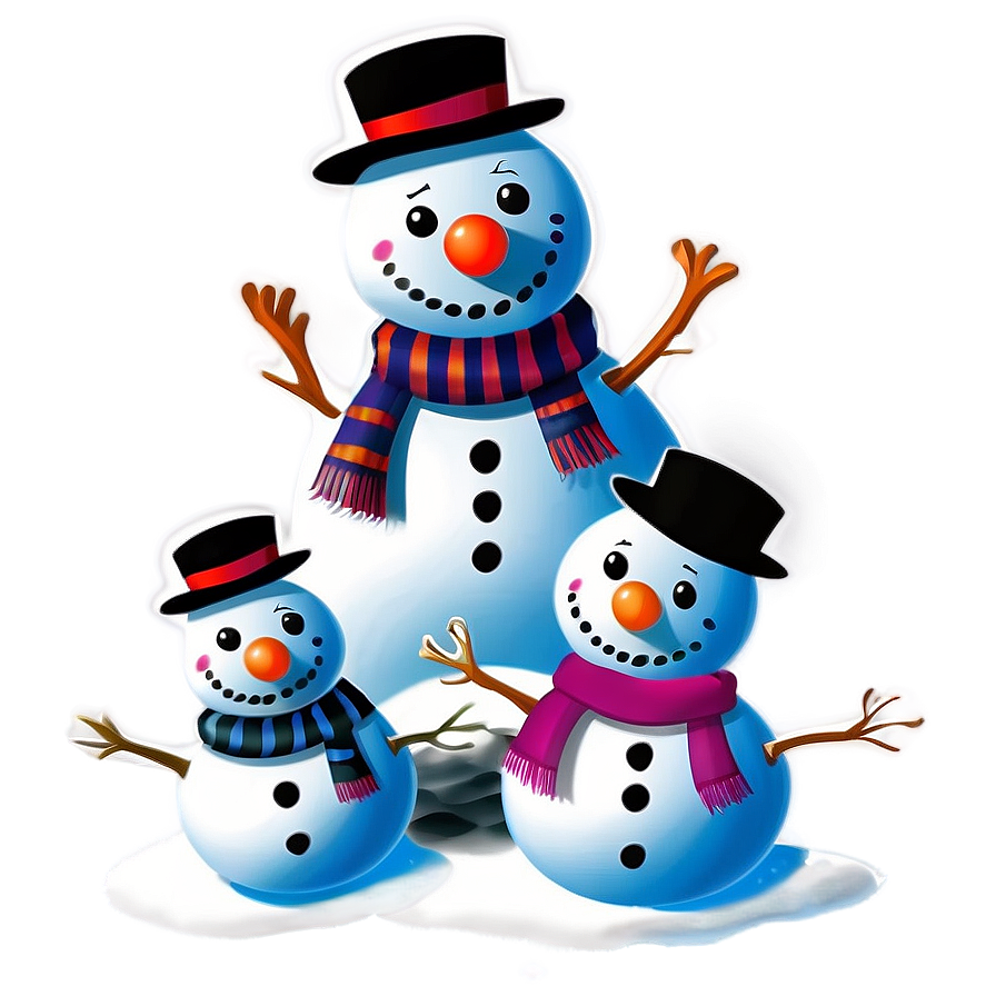 Happy Snowman Family Png 66