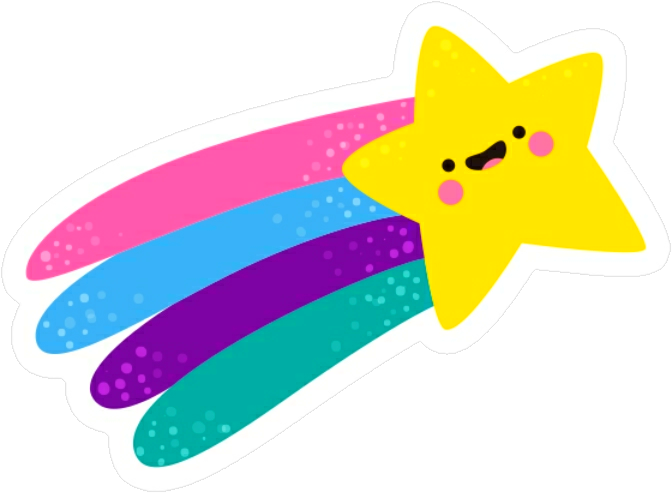 Happy Star Rainbow Sticker