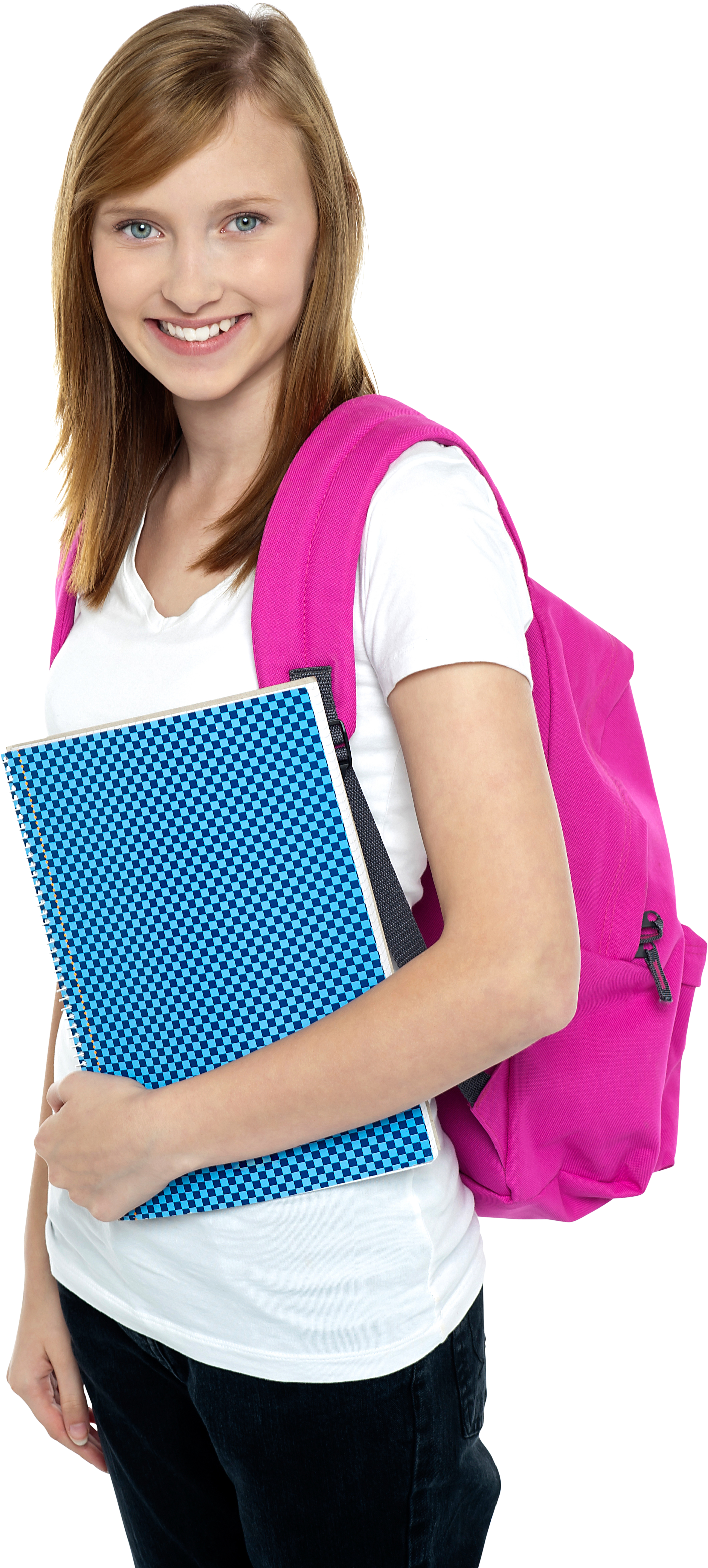 Happy Studentwith Backpackand Notebook