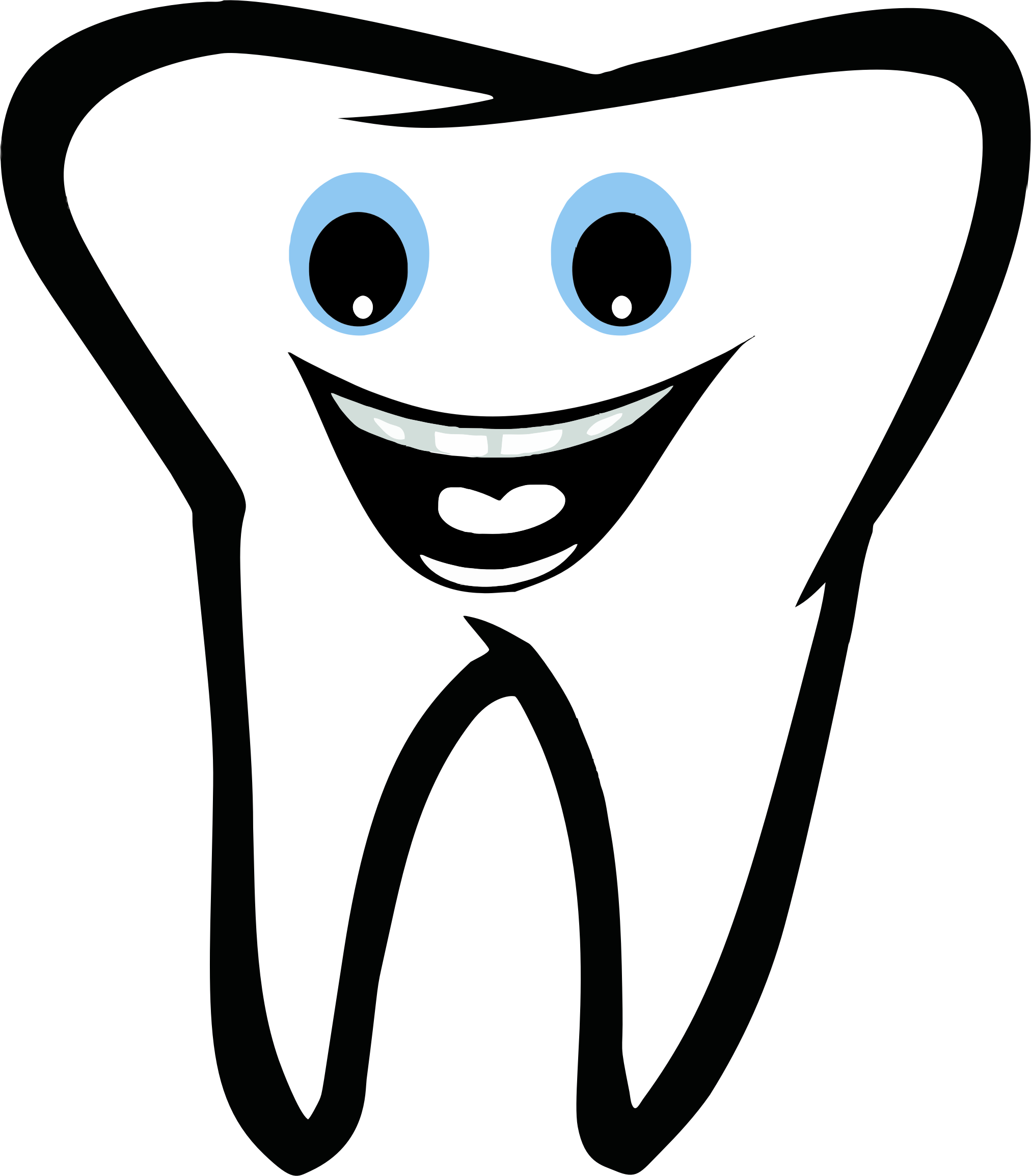 Happy Tooth Cartoon Character