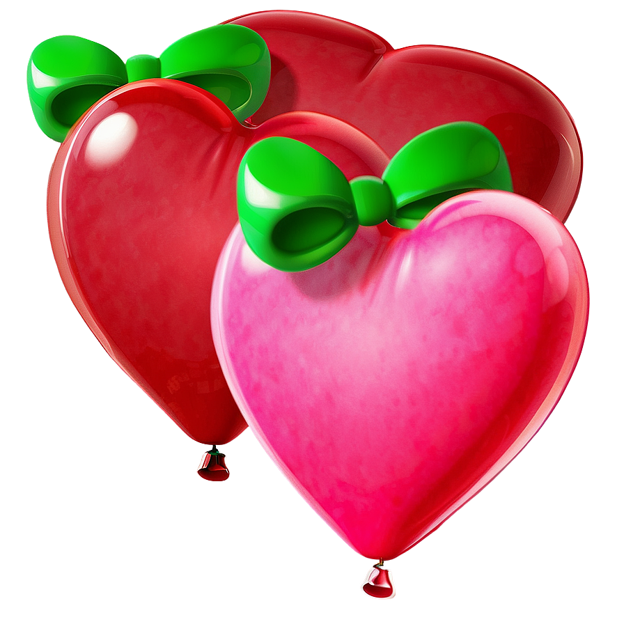 Happy Valentine's Day Heart Balloon Bunch Png Tjp