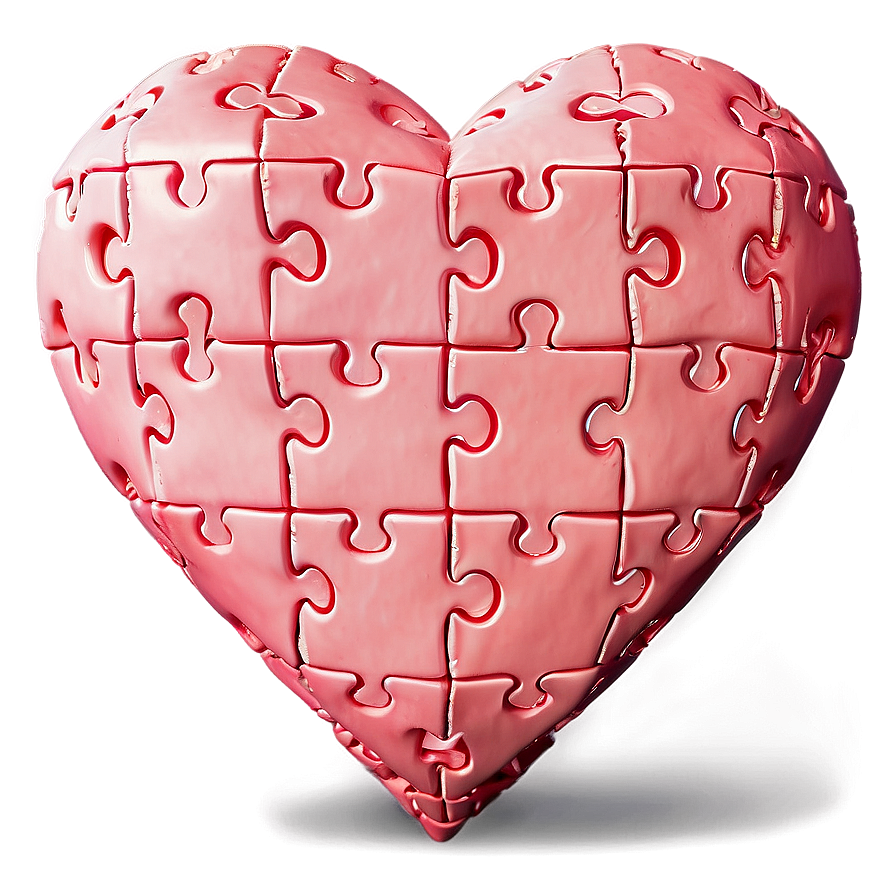 Happy Valentine's Day Heart Puzzle Png 72