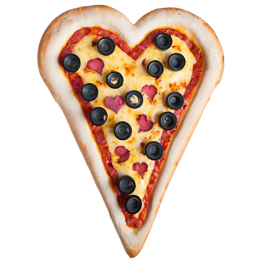 Happy Valentine's Day Heart Shaped Pizza Png 19