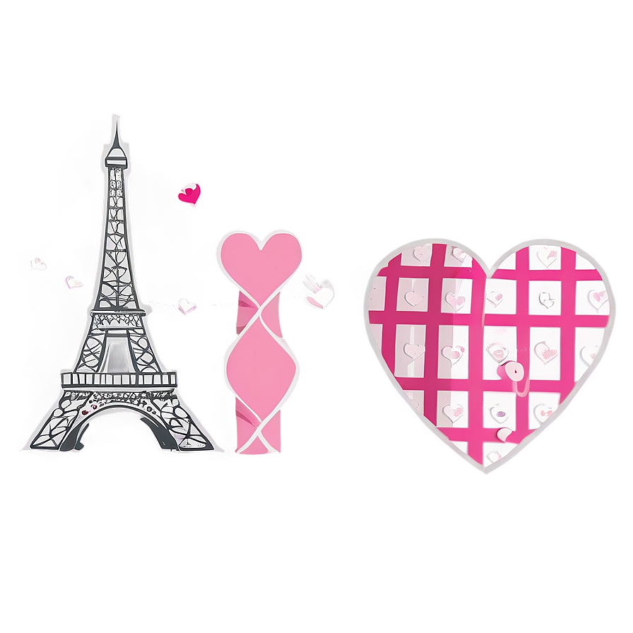 Happy Valentine's Day Paris Theme Png 06202024