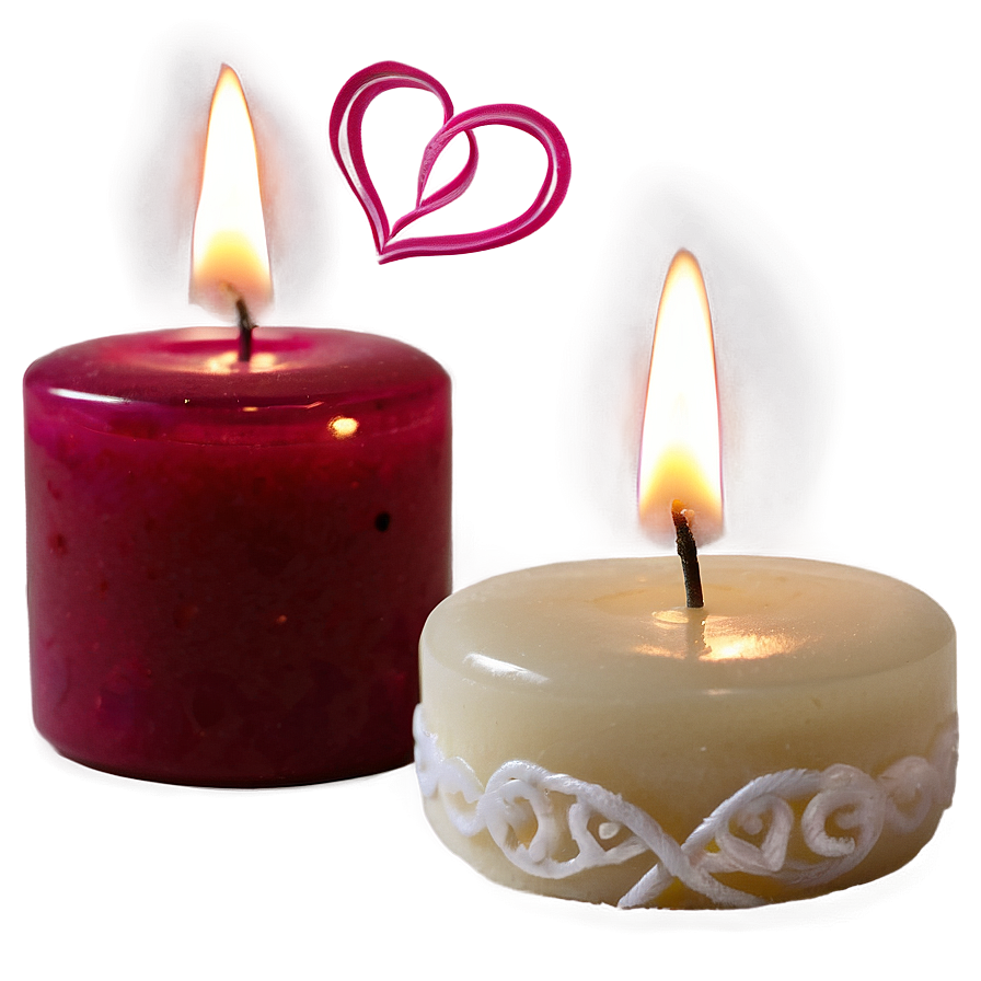 Happy Valentines Day Candle Png 05232024