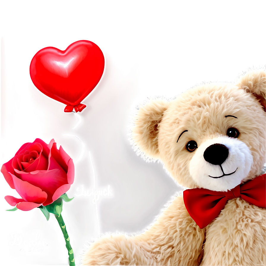 Happy Valentines Day Teddy Bear Png 57