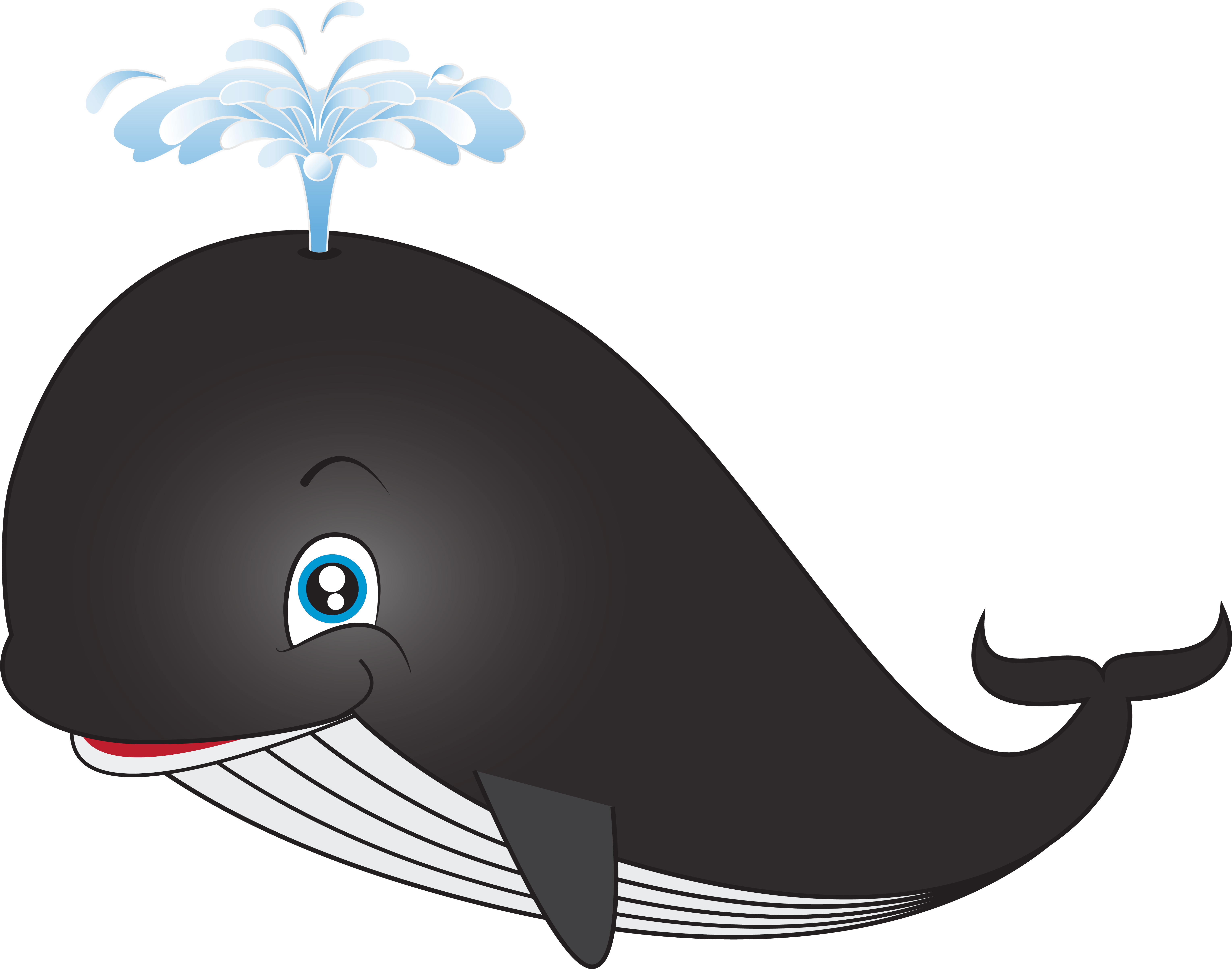 Happy Whale Cartoon Clipart