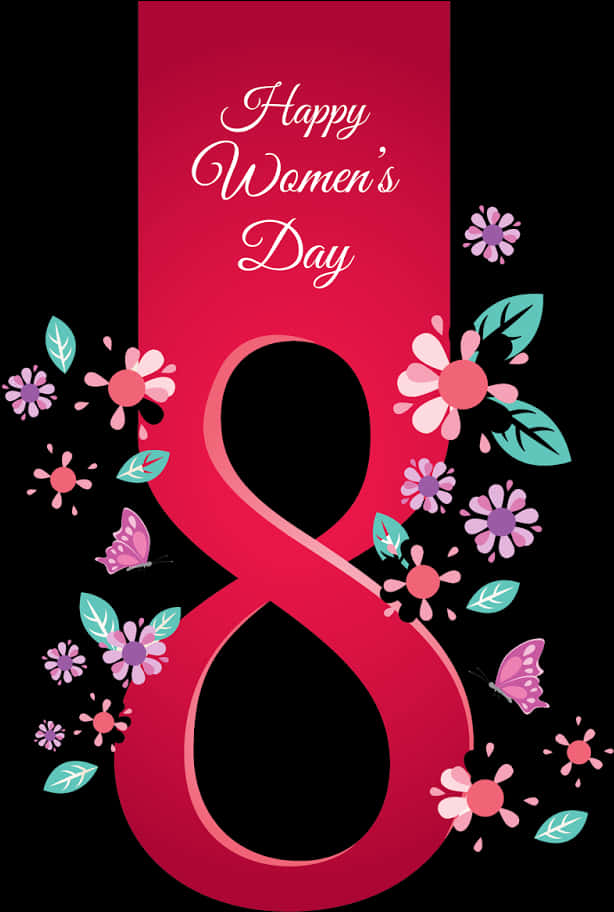 Happy Womens Day Floral Design